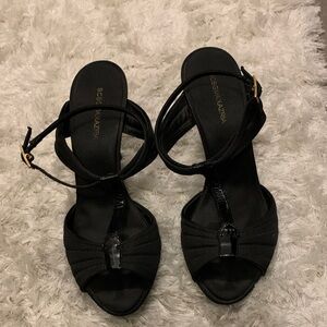 BCBGMaxAzria Black Strappy Heels